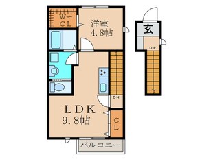 シャンピア・若の物件間取画像